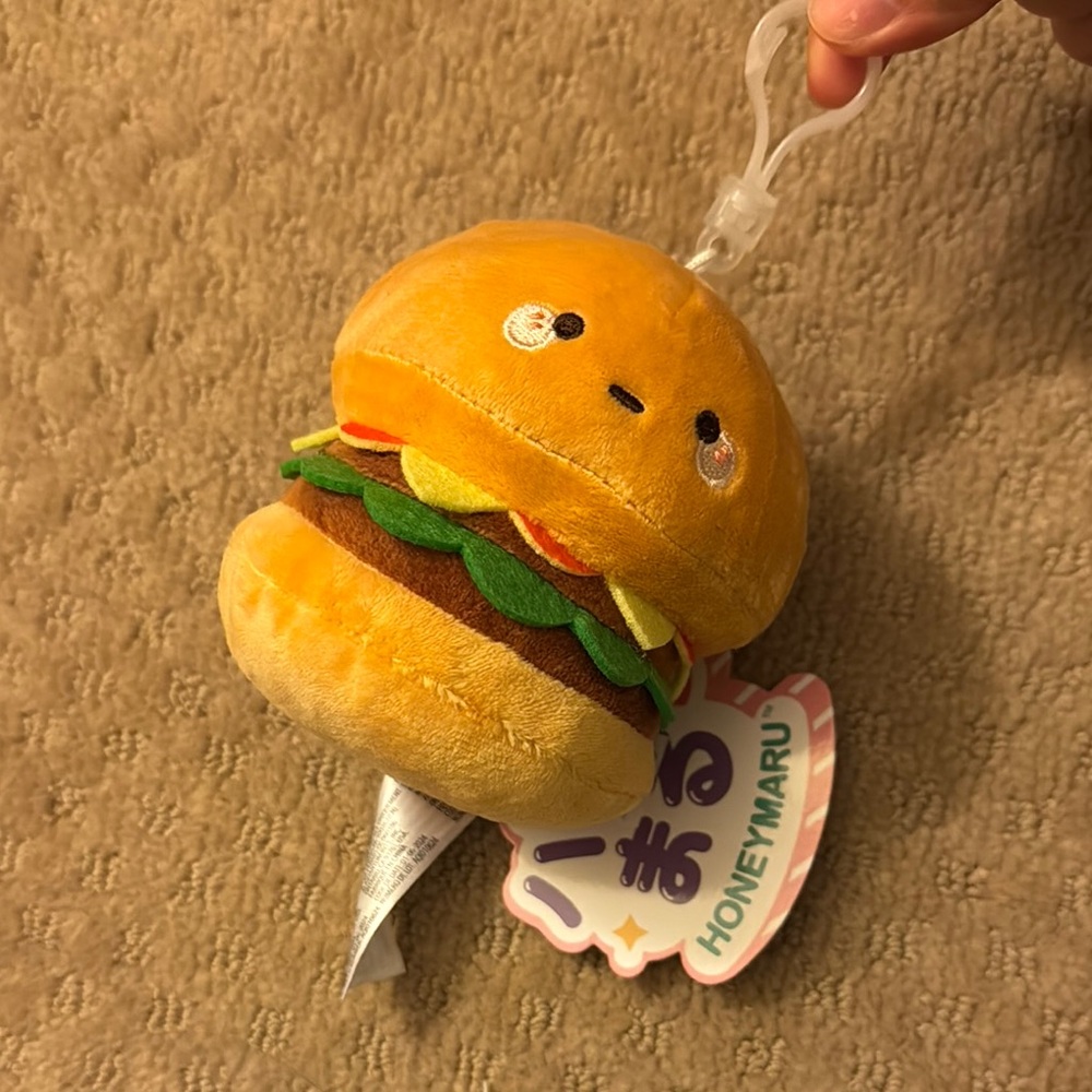 Honeymaru Burger Plush Keychain